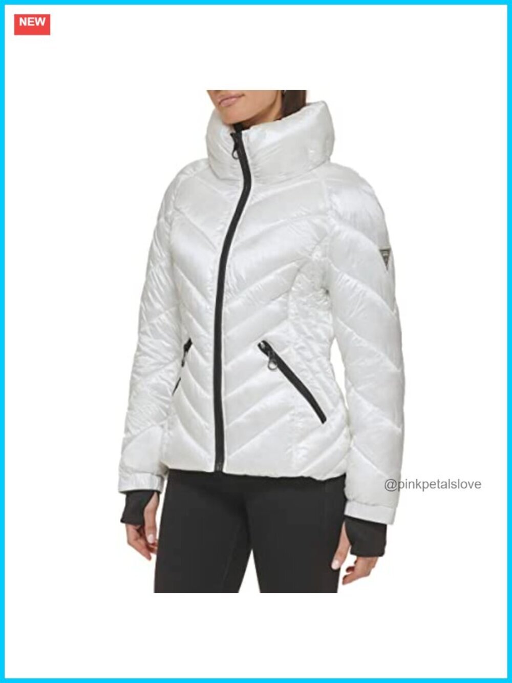 Belted Quilted Lightweight Jacket with Hood - Women's Puffer Coat